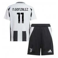 Juventus Nicolas Gonzalez #11 Replica Home Minikit 2024-25 Short Sleeve (+ pants)